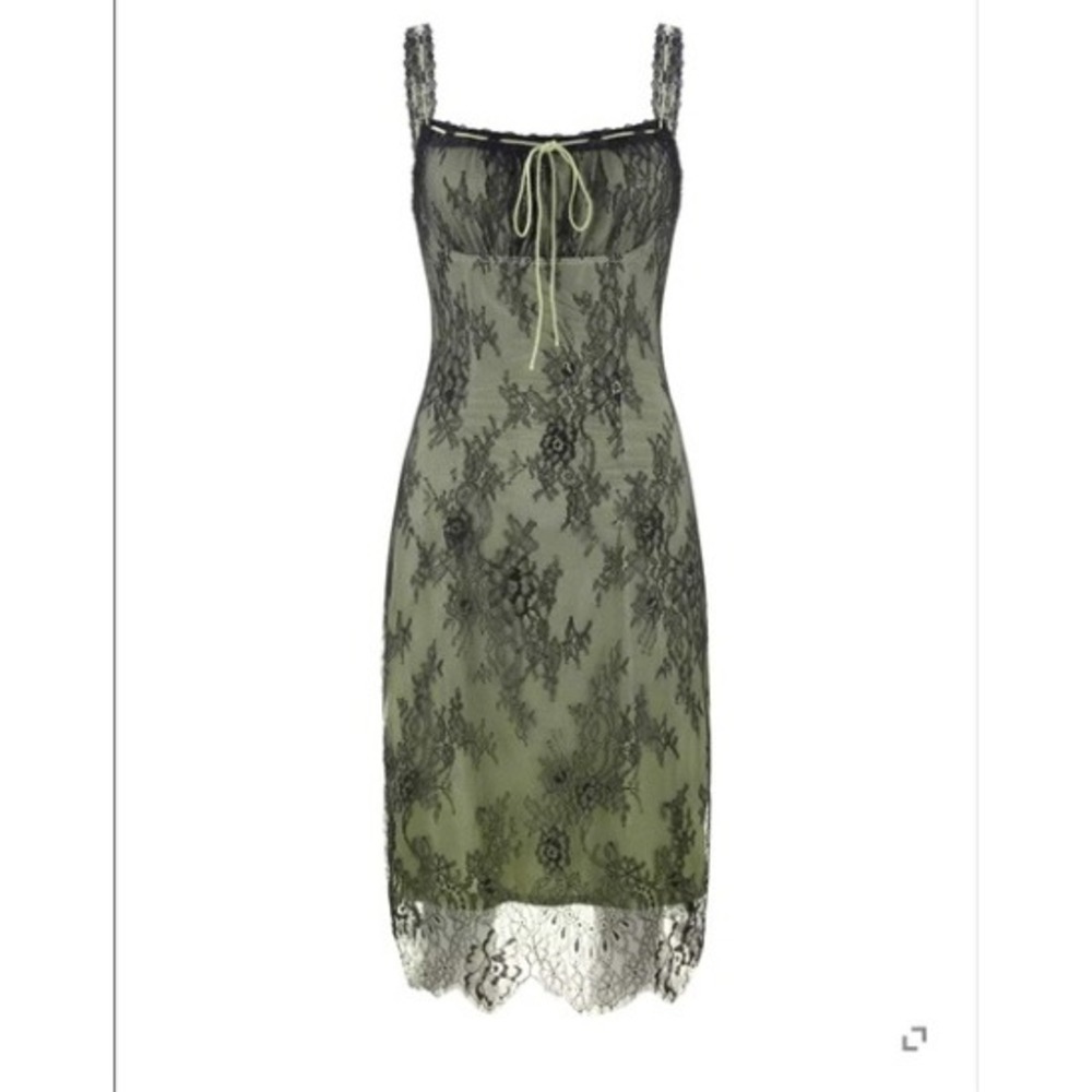 Cider Lace Mini S Dress Black Y2K Fairy Grunge Babydoll Dark Floral Whimsical
